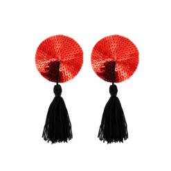 Caches Tétons Rond Rouge Ficelle Noire – Nippies Paris - Hollywood