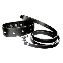 Sportsheets Laisse Et Collier BDSM En Cuir Collar & Leash Set - Sportsheet