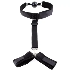 Ball Gag Et Kit D'attache 2 En 1 Gag & Wrist Restraint - Pipedream -Sex Toys Femme boutique 8677